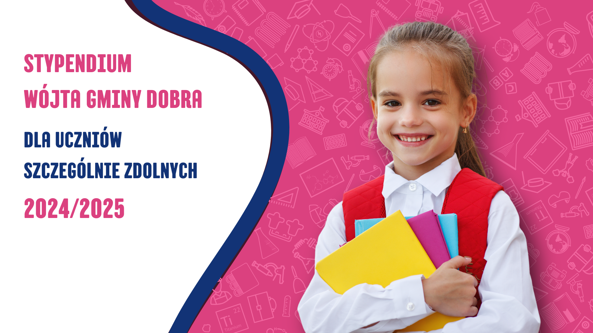 Stypendium Wójta Gminy Dobra dla uczniów szczególnie zdolnych w roku szkolnym 2024/2025