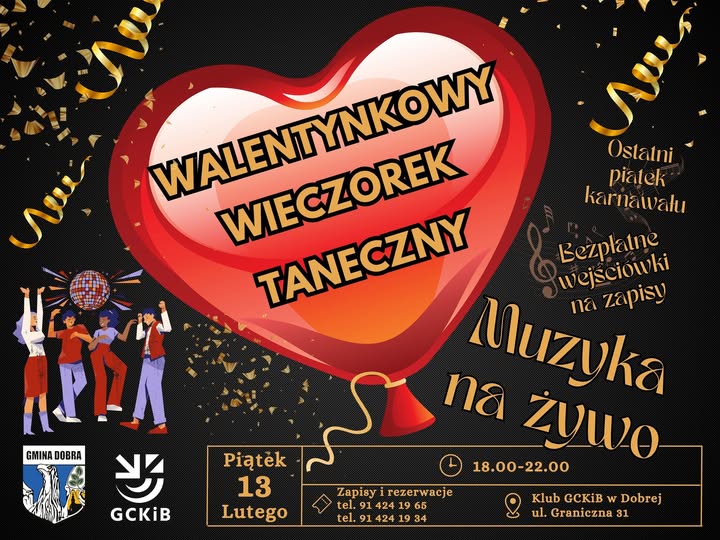 Walentynkowy Wieczorek Taneczny i Bal karnawałowy dla dzieci