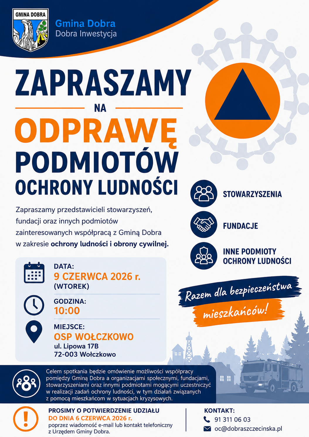 Zaproszenie na odprawę podmiotów Ochrony Ludności