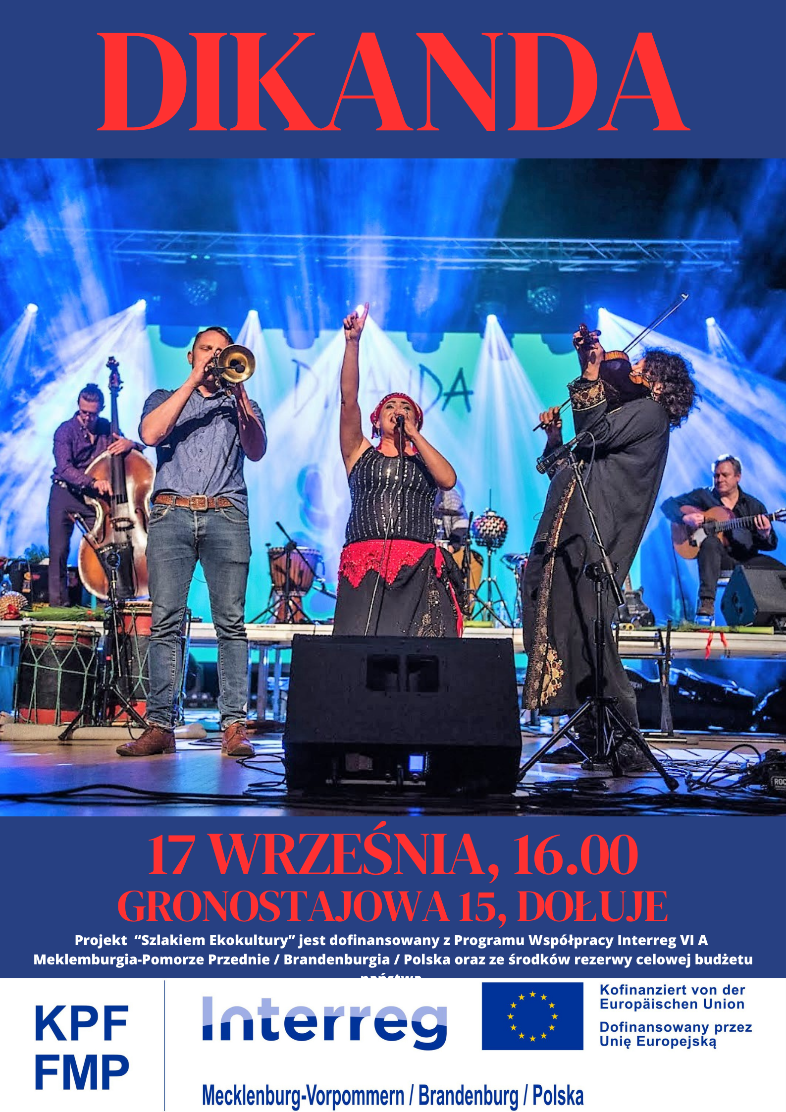 Zaproszenie na koncert „Muzyka świata” zespołu Dikanda