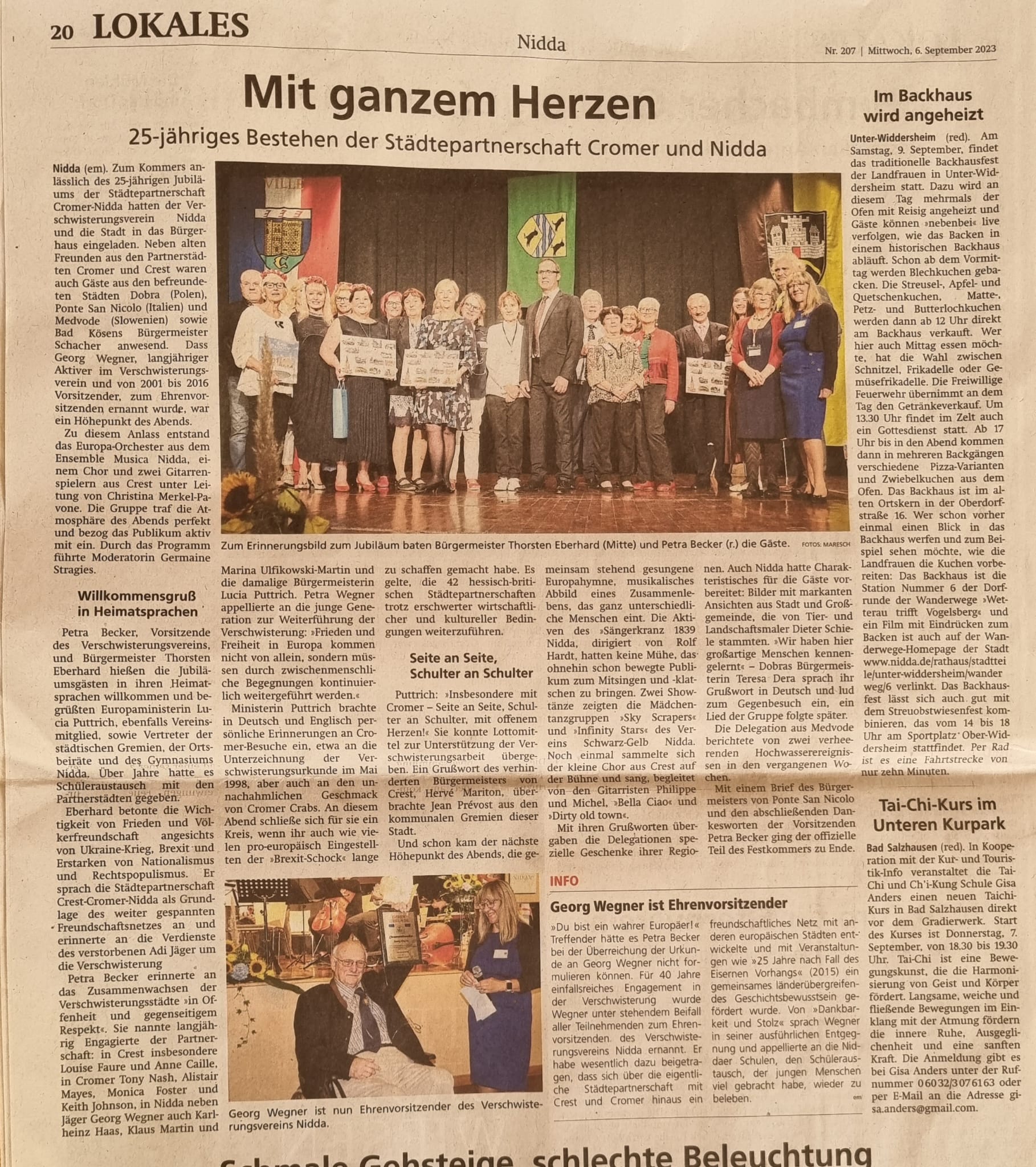 25 lecie współpracy Nidda – Cromer