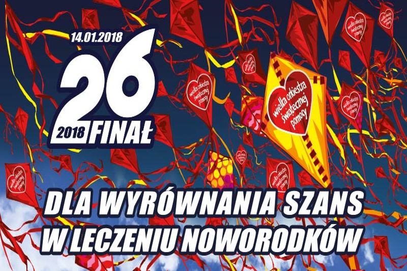 Podziękowania za udział w 26 finale WOŚP