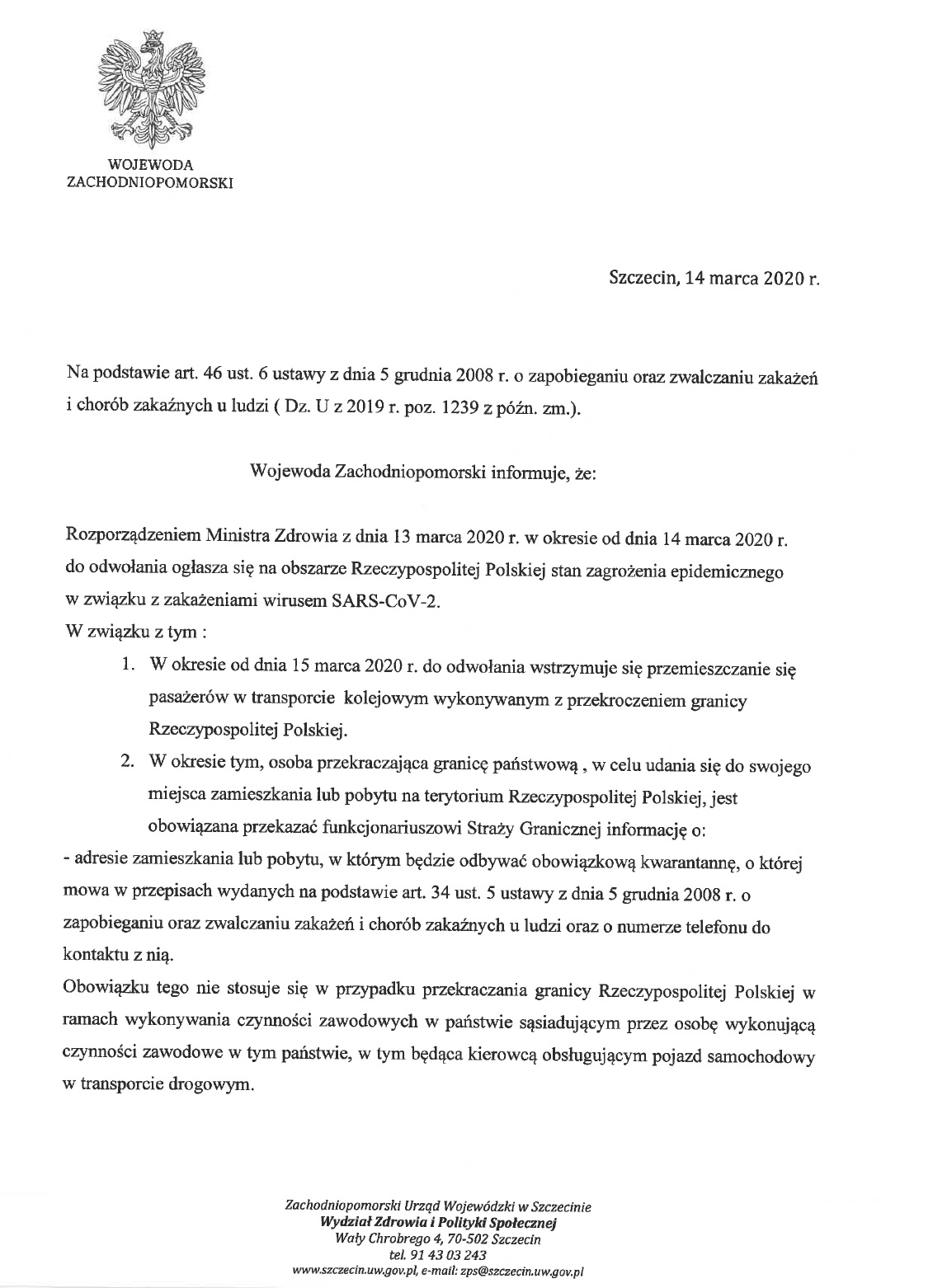 Stan zagrożenia epidemicznego