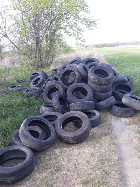 Wyrzucenie dużej ilości opon