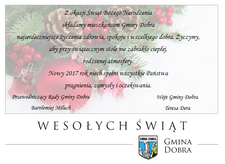 Wesołych Świąt Bożego Narodzenia 