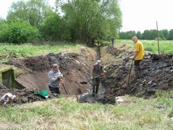 Odbudowa rowów melioracyjnych przy schronisku dla psów i kotów w Dobrej