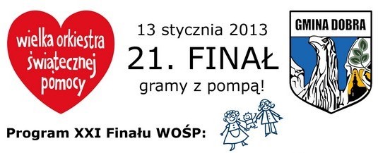 Program XXI Finału WOŚP w Gminie Dobra!