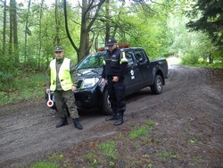 Wołczkowo – wspólne działania kontrole Straży Granicznej, Straży Leśnej, Policji Żandarmerii Wojkowej  i  Straży Gminnej w Dobrej