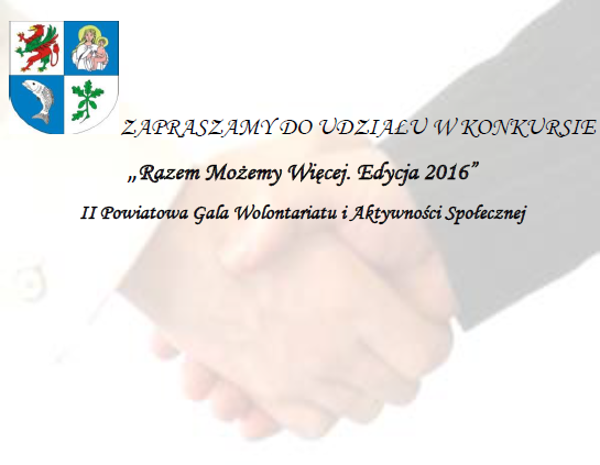 Konkurs "Razem Możemy Więcej. Edycja 2016"