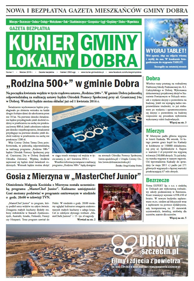 Gazeta "Kurier Lokalny Gminy Dobra"