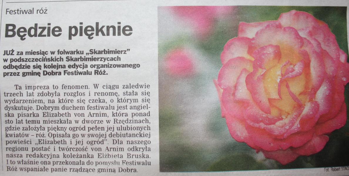 O Festiwalu Róż w Kurierze Szczecińskim