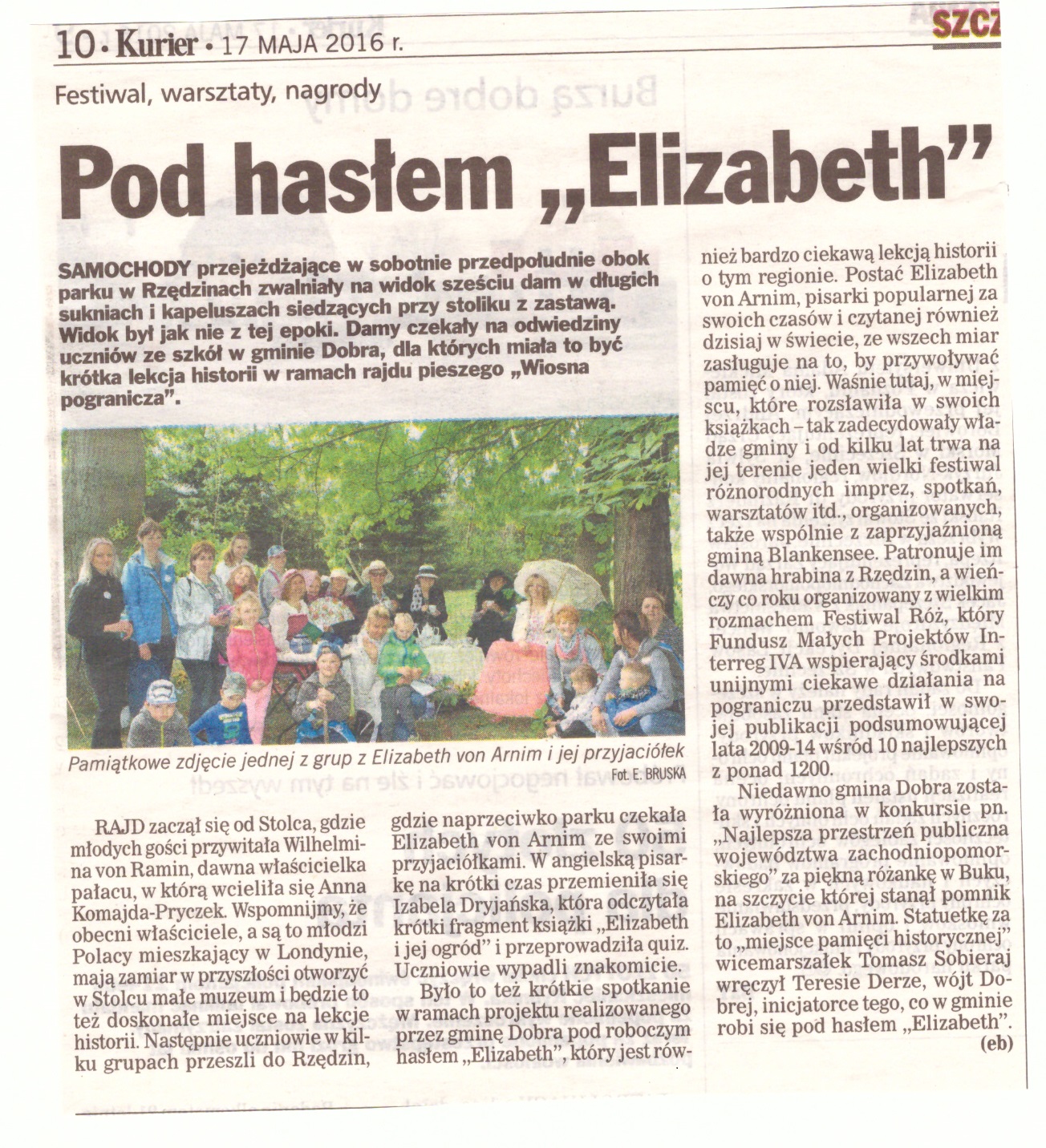 "Pod hasłem "Elizabeth"", czyli o rajdzie "Wiosna na pograniczu" w Kurierze