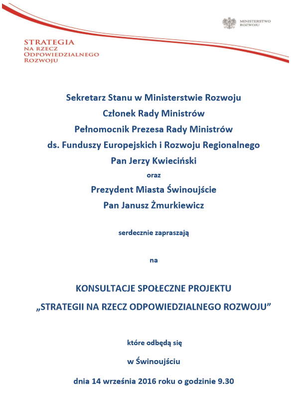 Konsultacje społeczne projektu "Strategia na rzecz Odpowiedzialnego Rozwoju"