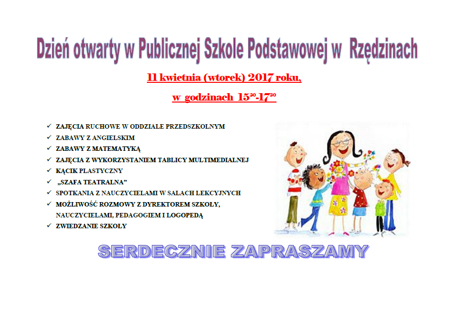 Dzień otwarty w Publicznej Szkole Podstawowej w Rzędzinach