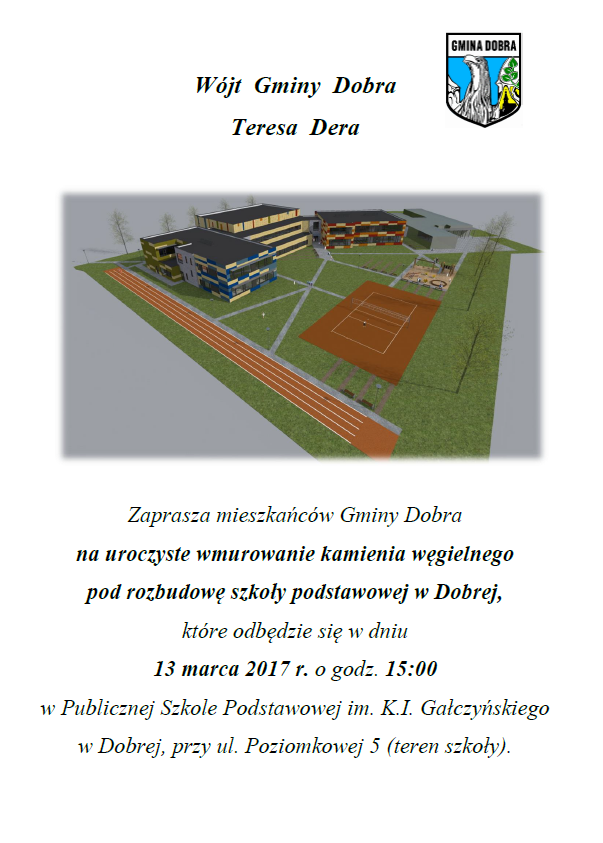 Zaproszenie na uroczyste wmurowanie kamienia węgielnego 
