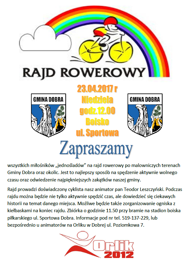 Rajd rowerowy po terenach Gminy Dobra