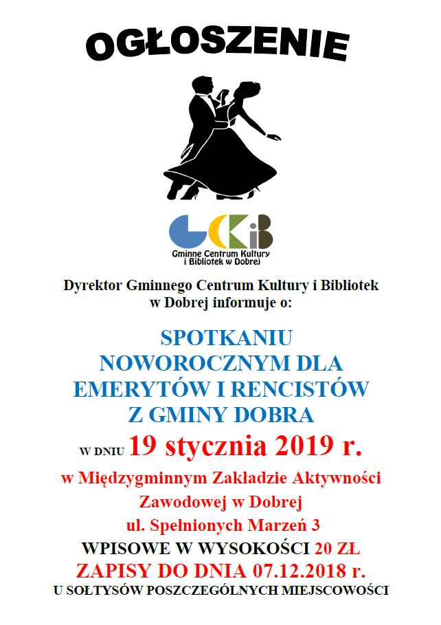 Spotkanie noworoczne dla emerytów i rencistów z gminy Dobra
