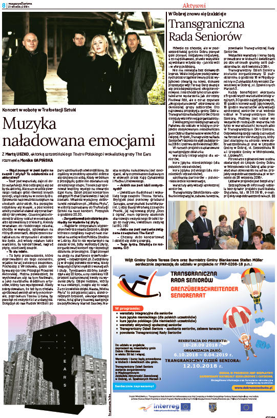 O Transgranicznej Radzie Seniorów w Kurierze Szczecińskim