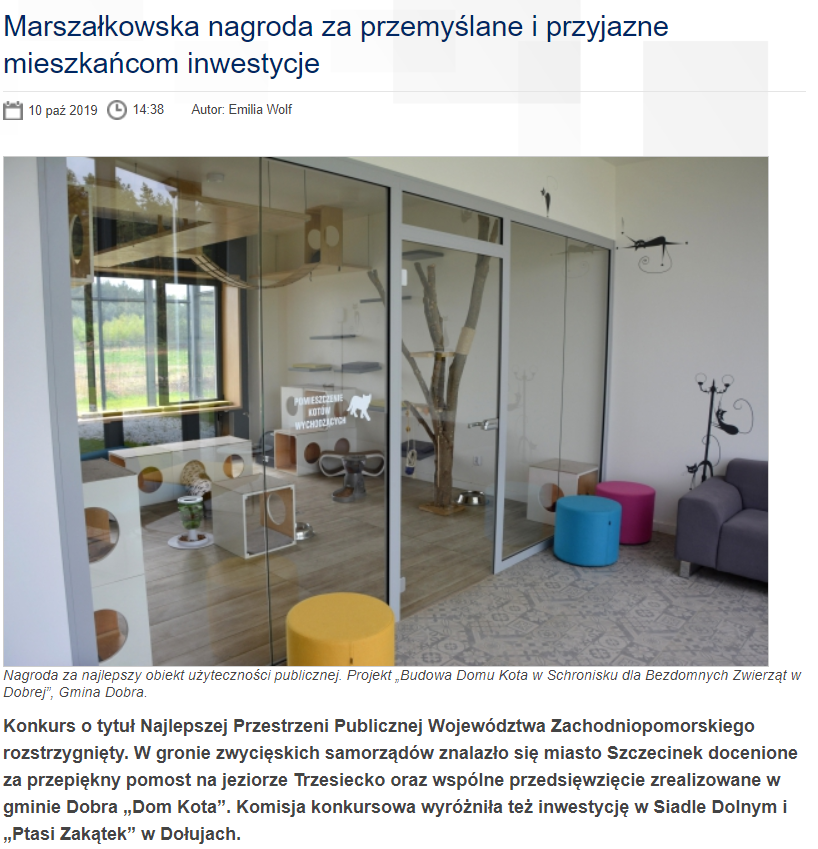 Dom Kota i Ptasi zakątek nagrodzone !