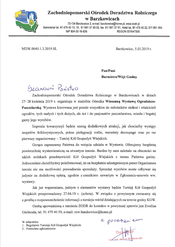 Wiosenna Wystawa Ogrodniczo-Pszczelarska w Barzkowicach