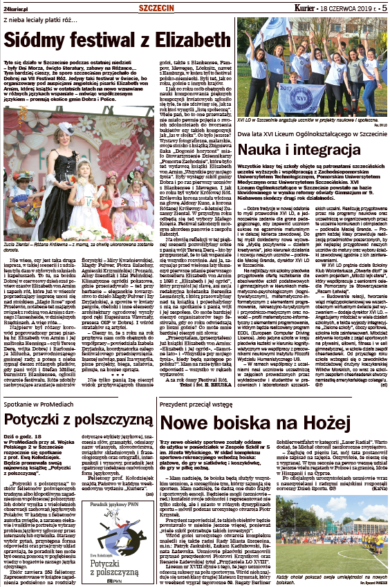 Relacja z Festiwalu Róż w Kurierze Szczecińskim
