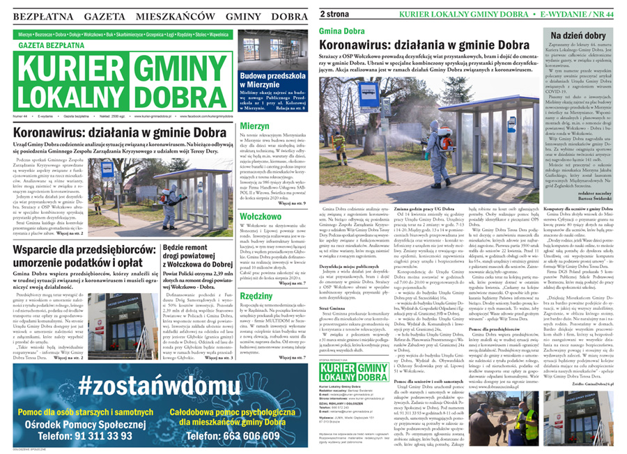 Kurier Lokalny Gminy Dobra - e-wydanie nr 44