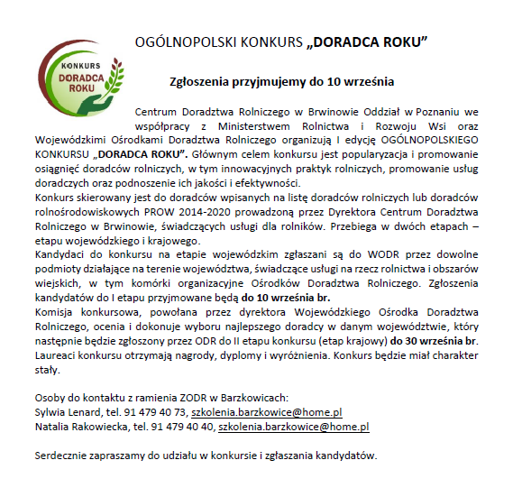 OGÓLNOPOLSKI KONKURS „DORADCA ROKU”