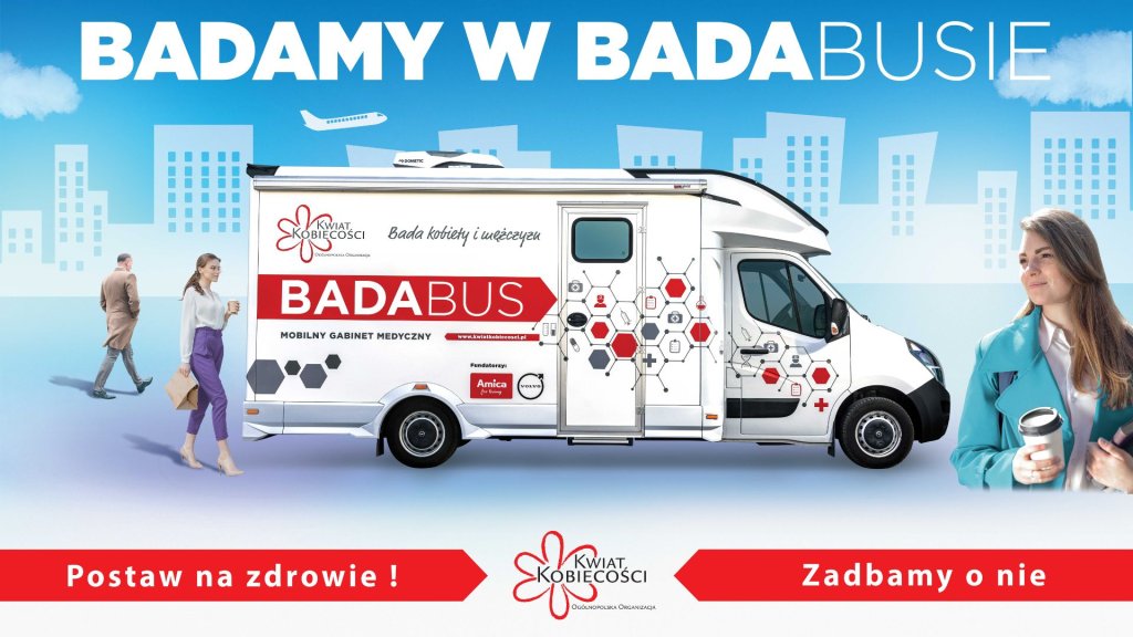 Zaproszenie bezpłatne badania w Mobilnym Gabinecie Medycznym – BADABUS - 25 i 26 października