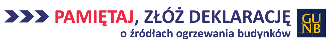 Informacja dotycząca składania deklaracji do Centralnej Ewidencji  Emisyjności Budynków 