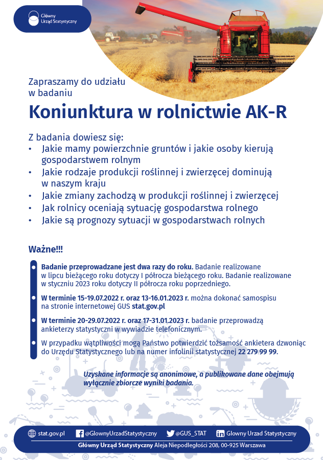 Badanie koniunktury w gospodarstwie rolnym AK-R